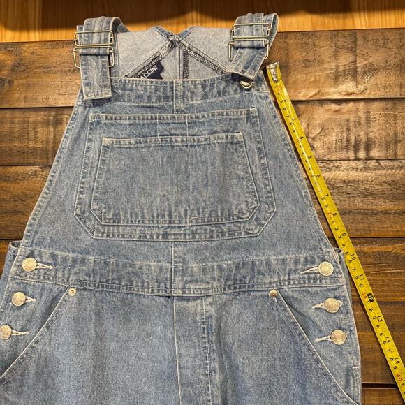 Baccani 90s Vintage Denim Glitter Sparkles Blue Overalls Womens Size Medium - Picture 10 of 13